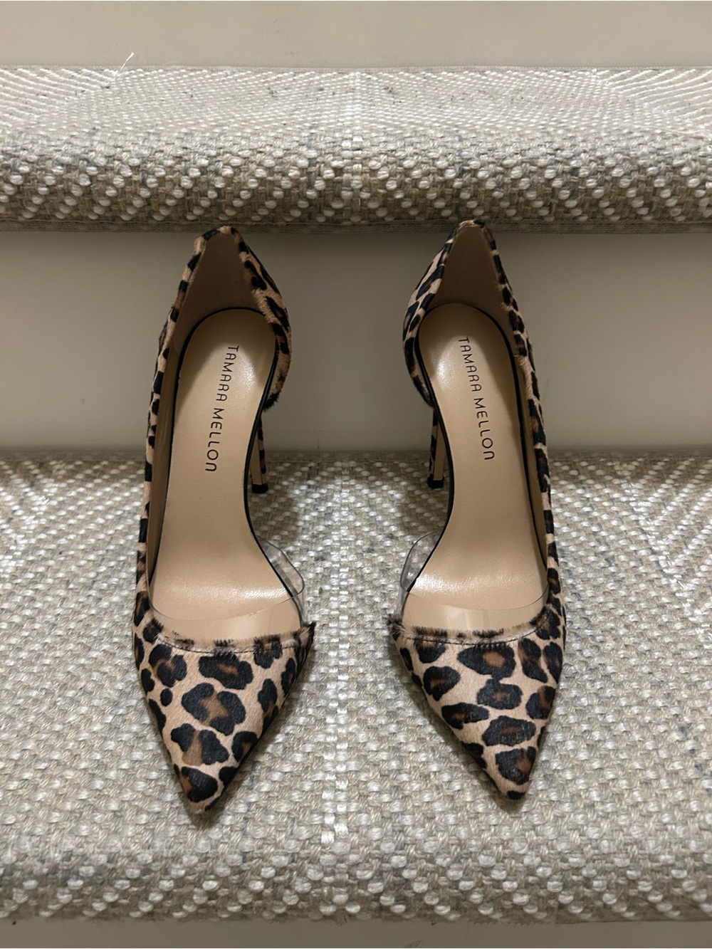 Tamara Mellon Leopard-Print Pointed Toe Pumps - Brown/Black